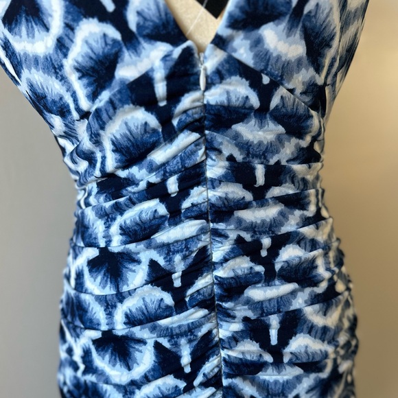 NWT White House Black Market Ruched Tie-Shoulder Midi Dress - Picture 7 of 8